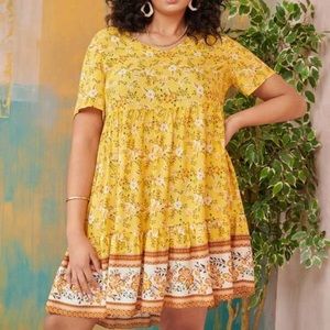 SHEIN ruffle hem smock dress Size 20